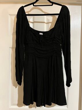 Hollister Flower Cutout Long Sleeve Mini Dress